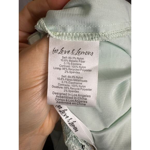 For Love and Lemons Dress Bustier Gown Tiered Tulle Prom Strapless Mint M NWT - Picture 10 of 12